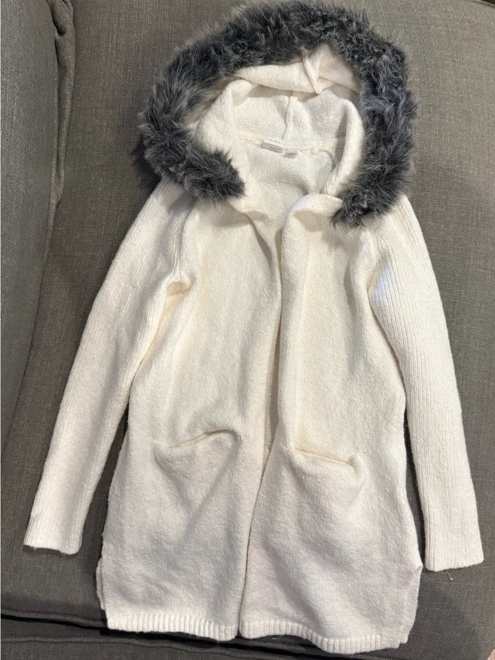 GAP Kids Cream Knit Hoodie